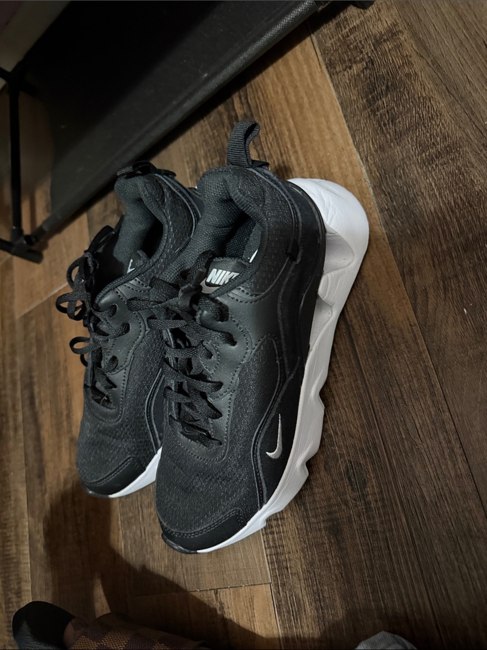Nike Kids Black and White Chunky Sole Sneakers